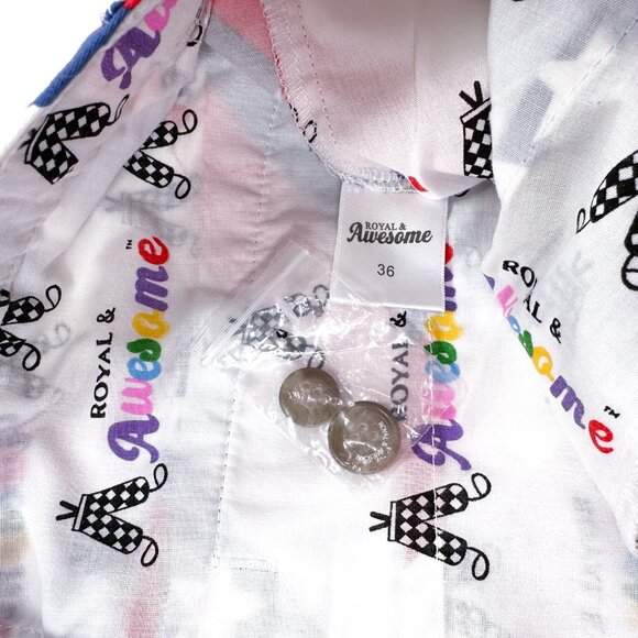 Royal & Awesome Golf Shorts Mens 36 Stars Stripes USA Flag Red White Blue Merica - Picture 3 of 4